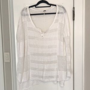 Free People long sleeve Henley Sweater Top